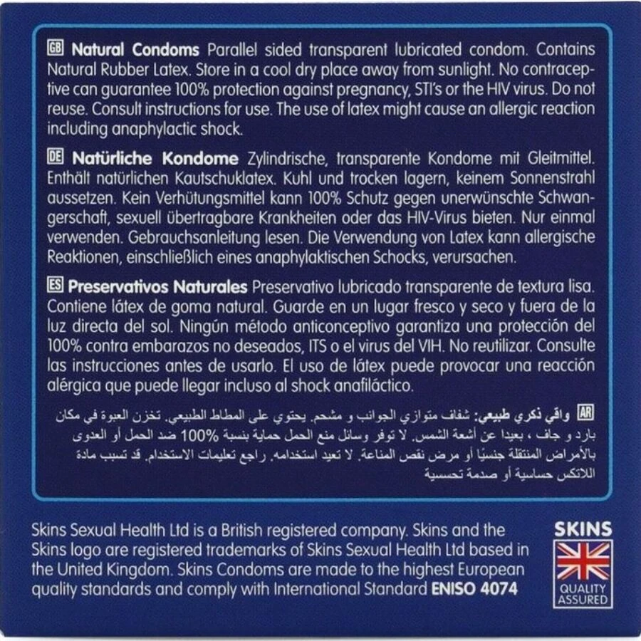 SKINS - PRESERVATIVOS NATURAIS PREMIUM PACOTE 4